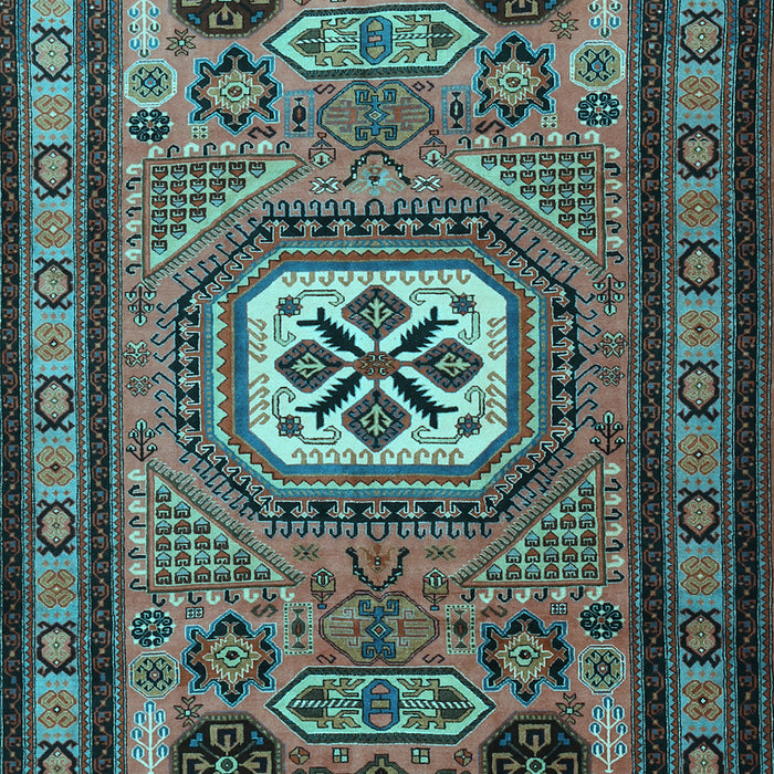 Machine Washable Persian Light Blue Traditional Rug, wshtr2208lblu