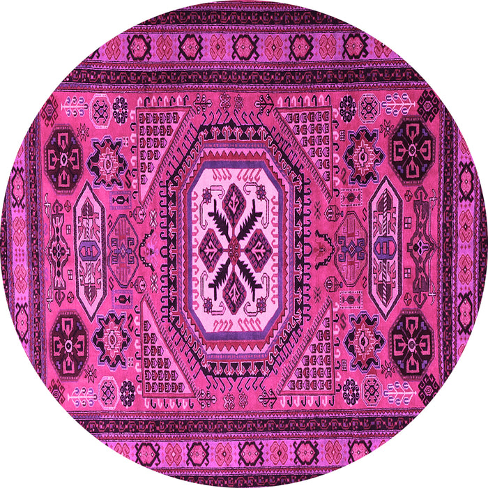 Round Persian Pink Traditional Rug, tr2208pnk