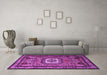 Machine Washable Persian Purple Traditional Area Rugs in a Living Room, wshtr2208pur