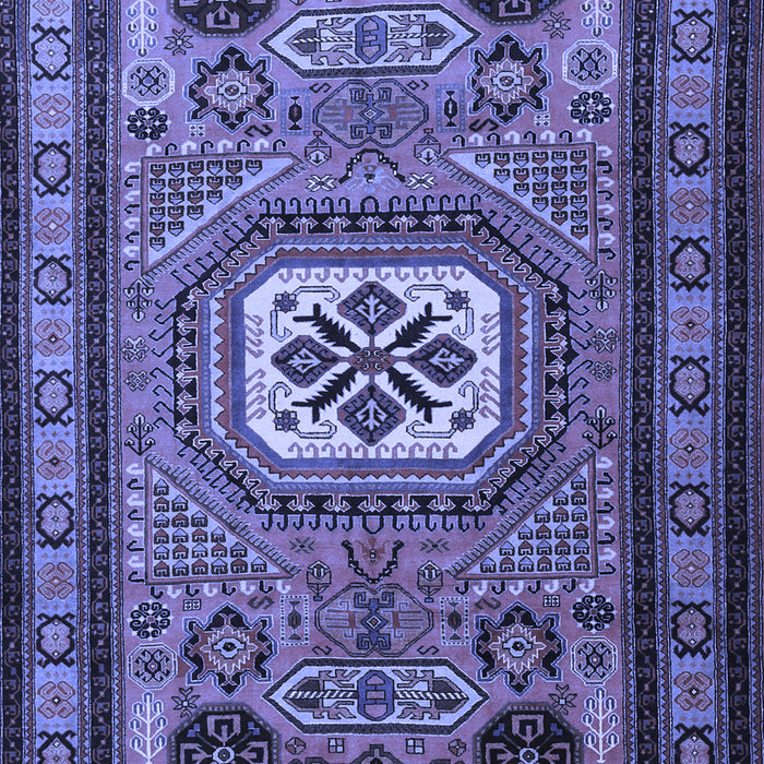 Machine Washable Persian Blue Traditional Rug, wshtr2208blu