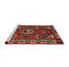 Sideview of Machine Washable Traditional Tomato Red Rug, wshtr2209