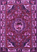 Machine Washable Persian Purple Traditional Area Rugs, wshtr2209pur