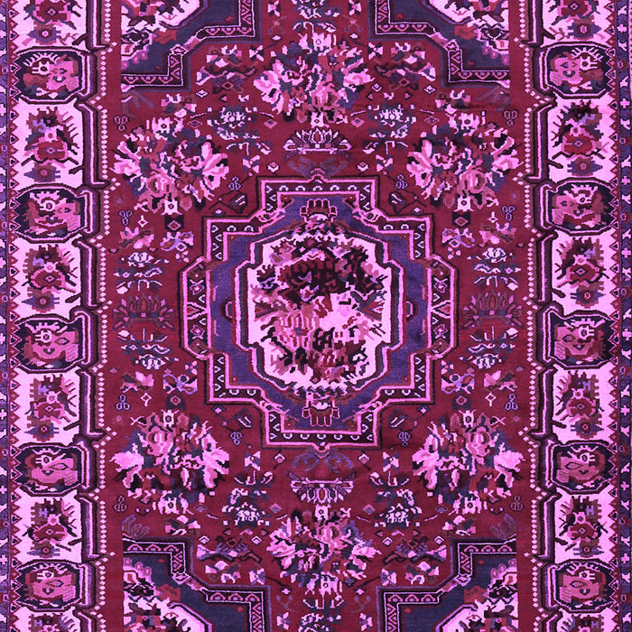 Machine Washable Persian Purple Traditional Area Rugs, wshtr2209pur