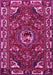 Machine Washable Persian Pink Traditional Rug, wshtr2209pnk