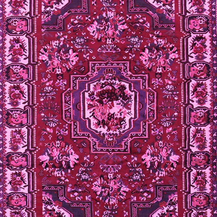 Machine Washable Persian Pink Traditional Rug, wshtr2209pnk