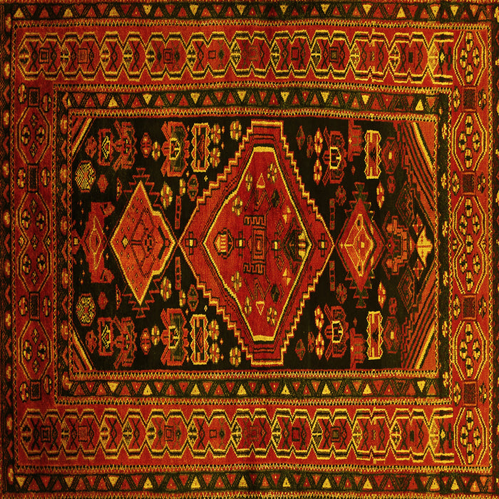 Square Persian Yellow Traditional Rug, tr220yw