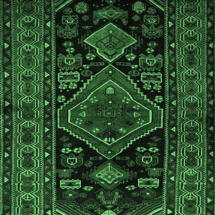 Machine Washable Persian Emerald Green Traditional Area Rugs, wshtr220emgrn