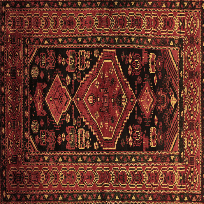 Square Persian Brown Traditional Rug, tr220brn