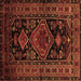 Square Persian Brown Traditional Rug, tr220brn