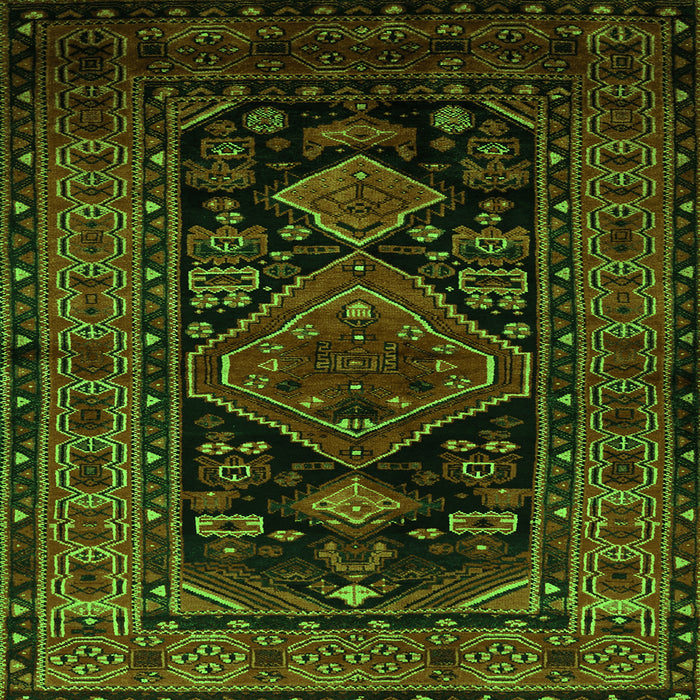 Serging Thickness of Persian Green Traditional Rug, tr220grn