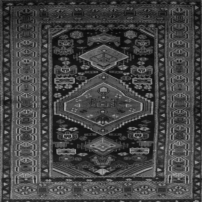 Round Machine Washable Persian Gray Traditional Rug, wshtr220gry