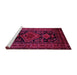 Sideview of Machine Washable Persian Pink Traditional Rug, wshtr220pnk