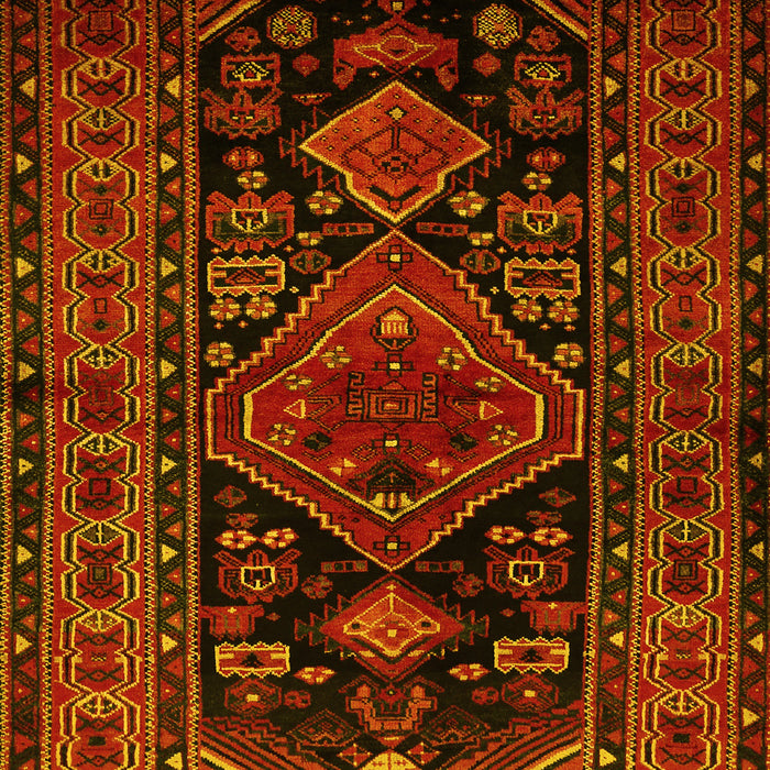 Machine Washable Persian Yellow Traditional Rug, wshtr220yw