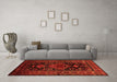 Machine Washable Persian Orange Traditional Area Rugs in a Living Room, wshtr220org