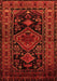 Serging Thickness of Machine Washable Persian Orange Traditional Area Rugs, wshtr220org