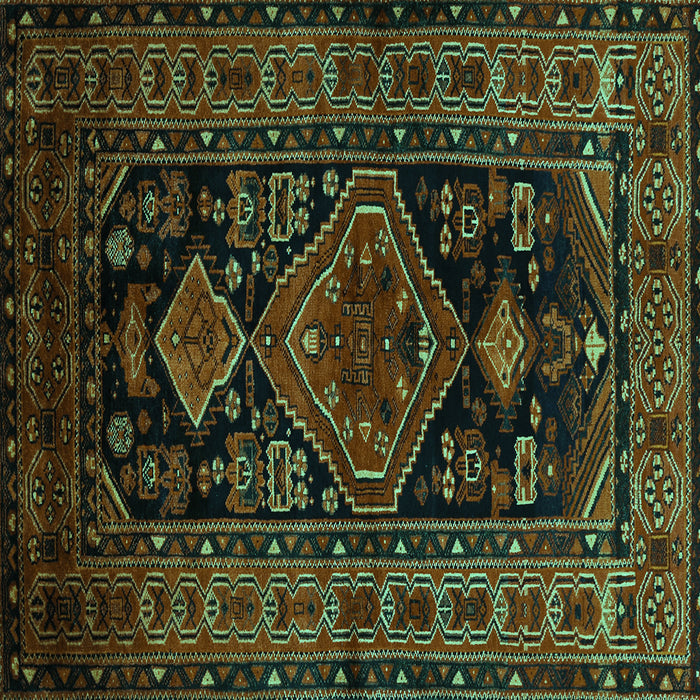 Square Persian Turquoise Traditional Rug, tr220turq