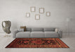 Machine Washable Persian Brown Traditional Rug in a Living Room,, wshtr220brn