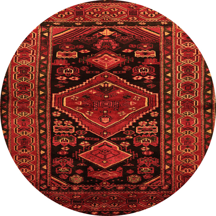 Square Persian Orange Traditional Rug, tr220org