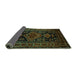 Sideview of Persian Turquoise Traditional Rug, tr220turq