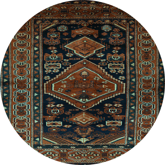 Round Persian Light Blue Traditional Rug, tr220lblu