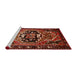 Sideview of Machine Washable Traditional Crimson Red Rug, wshtr221