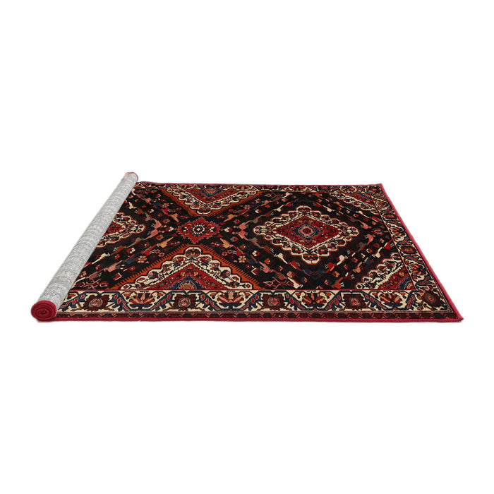 Sideview of Machine Washable Traditional Brown Rug, wshtr2210