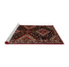 Sideview of Machine Washable Traditional Brown Rug, wshtr2210