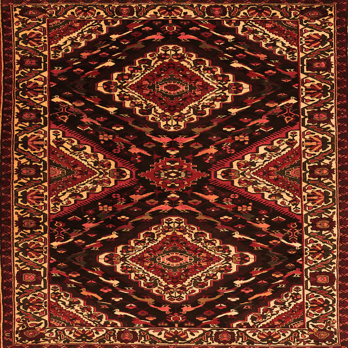 Serging Thickness of Persian Orange Traditional Rug, tr2210org