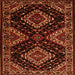 Serging Thickness of Persian Orange Traditional Rug, tr2210org