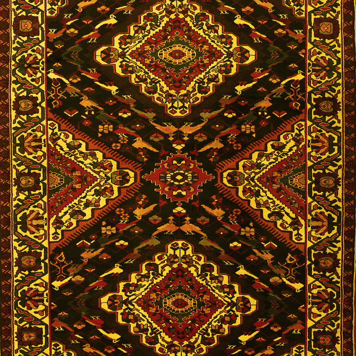 Machine Washable Persian Yellow Traditional Rug, wshtr2210yw