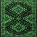 Square Persian Emerald Green Traditional Rug, tr2210emgrn