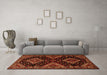 Machine Washable Persian Orange Traditional Area Rugs in a Living Room, wshtr2210org