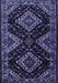 Machine Washable Persian Blue Traditional Rug, wshtr2210blu