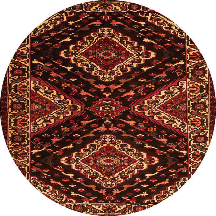 Machine Washable Persian Orange Traditional Area Rugs, wshtr2210org