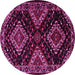 Round Persian Pink Traditional Rug, tr2210pnk