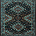 Square Machine Washable Persian Light Blue Traditional Rug, wshtr2210lblu