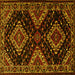 Square Persian Yellow Traditional Rug, tr2210yw