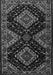 Serging Thickness of Machine Washable Persian Gray Traditional Rug, wshtr2210gry