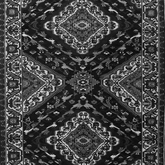 Serging Thickness of Machine Washable Persian Gray Traditional Rug, wshtr2210gry