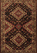 Machine Washable Persian Brown Traditional Rug, wshtr2210brn