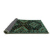 Sideview of Persian Turquoise Traditional Rug, tr2210turq