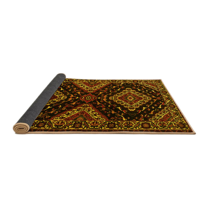 Sideview of Persian Yellow Traditional Rug, tr2210yw