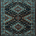 Square Persian Light Blue Traditional Rug, tr2210lblu
