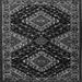 Round Machine Washable Persian Gray Traditional Rug, wshtr2210gry