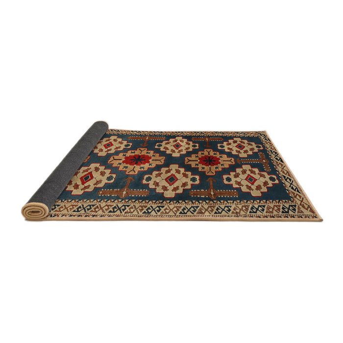 Sideview of Traditional Orange Brown Persian Rug, tr2211