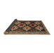 Sideview of Traditional Orange Brown Persian Rug, tr2211