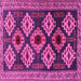 Square Persian Pink Traditional Rug, tr2211pnk