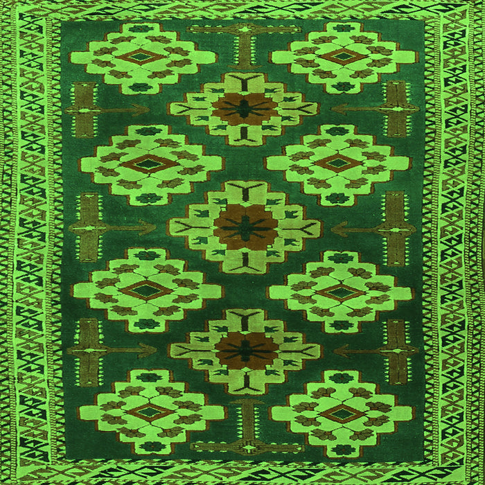 Serging Thickness of Persian Green Traditional Rug, tr2211grn