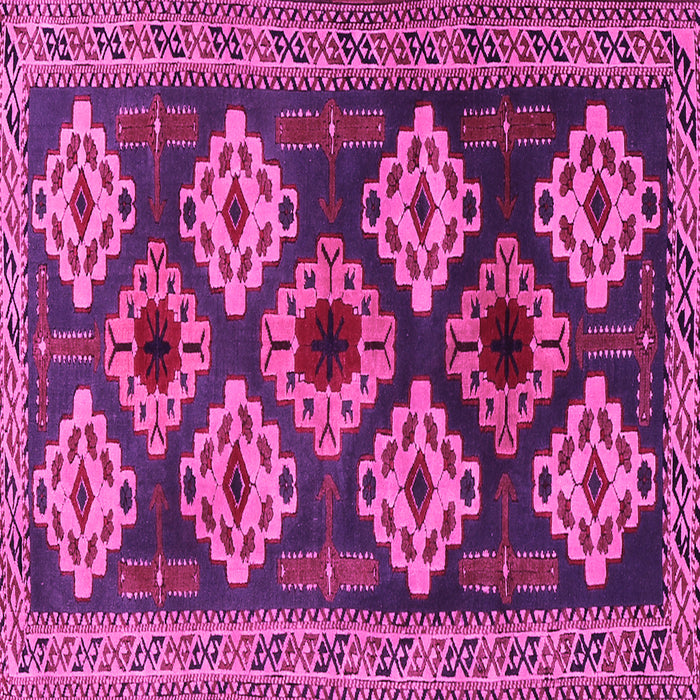 Square Machine Washable Persian Pink Traditional Rug, wshtr2211pnk