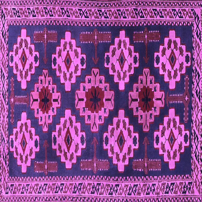 Square Machine Washable Persian Purple Traditional Area Rugs, wshtr2211pur